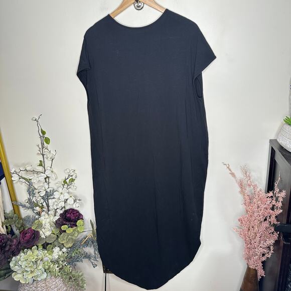 UNIVERSAL STANDARD Iconic Geneva V-Neck Midi Dress Black Sz 18/20 {3C43} - Picture 3 of 5